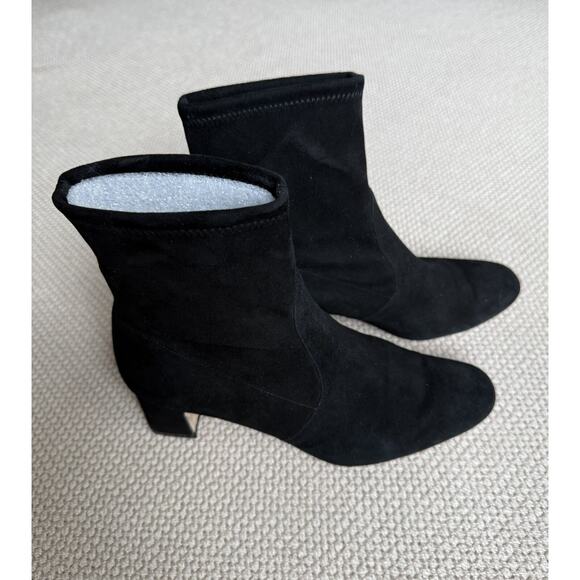 $575 Stuart Weitzman Niki 60 Suede Boots Black Sock 7.5 Great Condition - Picture 5 of 10
